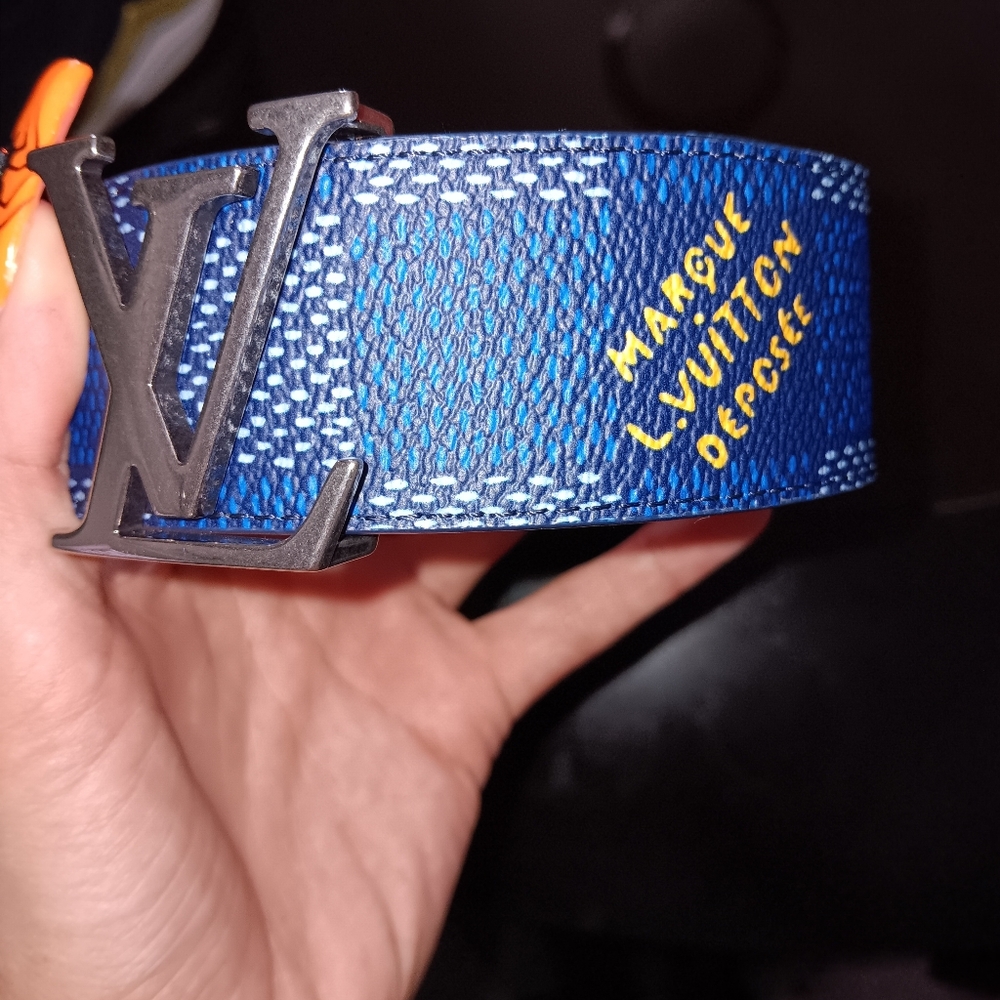 Louis Vuitton Blue and Yellow Monogram Belt Bag